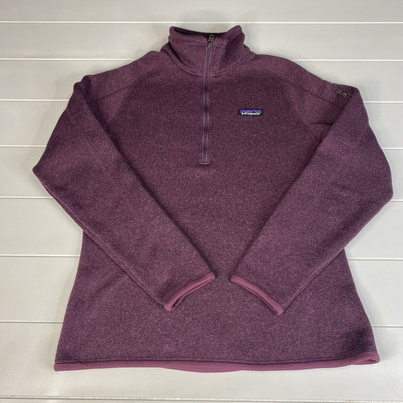 Patagonia Sweaters - Patagonia Women's Better Sweater 1/4 Zip Fleece‎ Pullover Burgundy Purple Size S